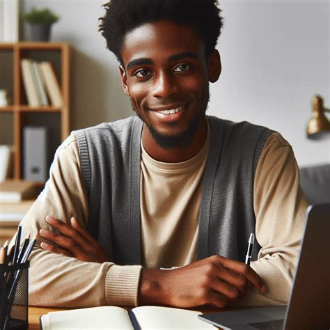 Adult professional studying an online degree at home