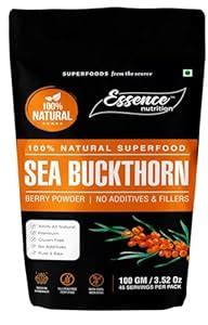 Essence Nutrition Certified Organic Sea Buckthorn Berry Powder (100gm ...