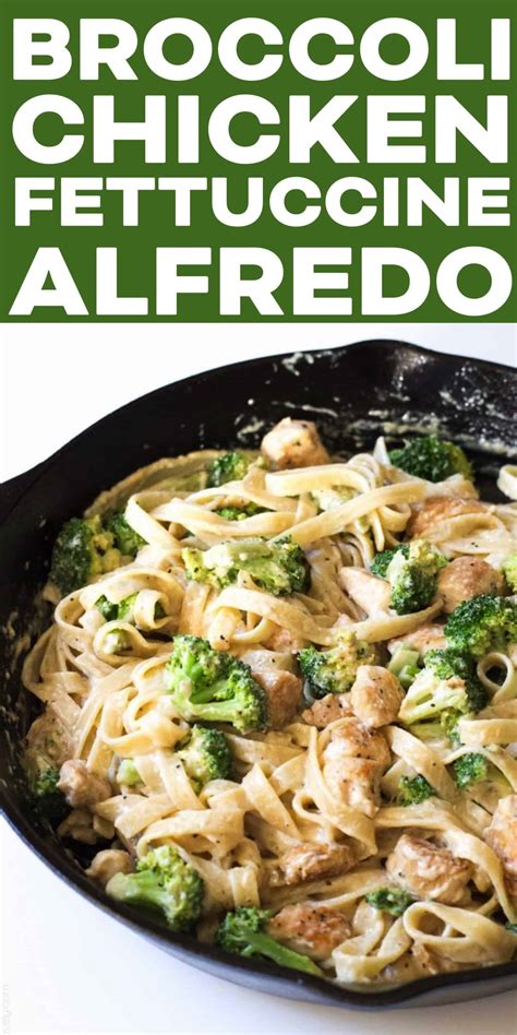 Quick & Easy Fettuccine Chicken Broccoli Alfredo