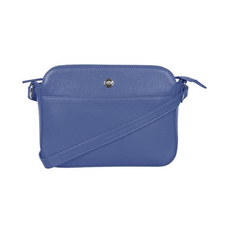 Buy Boshek Blue Color Genuine Leather Mini Satchel Handbag for Women – Omax