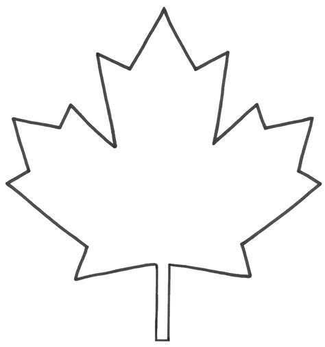 Printable Maple Leaf Outline - Free Download for Crafts & Education ...