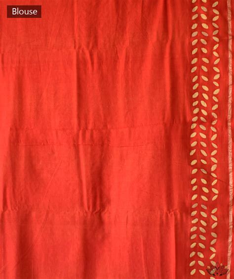 Applique HandStiched Chanderi Saree – AMOUNEE - Handloom & Handicraft