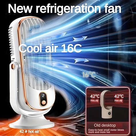ventilador de aire acondicionado portátil batería grande motor dual ...