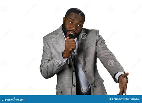 Black stand-up comedian. stock image. Image of joke, formal - 67125279
