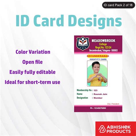 2/18 Professional ID Card Designs Pack - 50 Editable PSD Templates for ...
