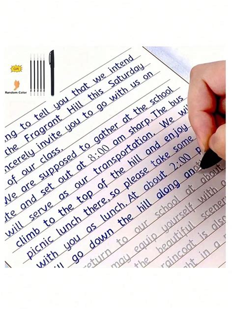 1pc Hengshui English Copybook, Calligraphy Exercise Book With Grooves ...