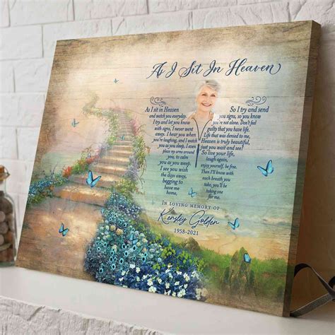 Personalized in Loving Memory Gifts | as I Sit in Heaven Butterfly ...