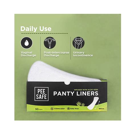 Pee Safe Aloe Vera Panty Liners (185 mm) - 50 Liners - Cureka - Online ...