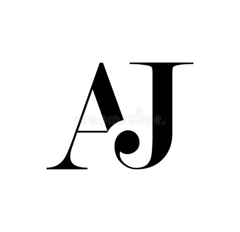 Monogram Logo Vector Initial Letters AJ Stock Vector - Illustration of ...