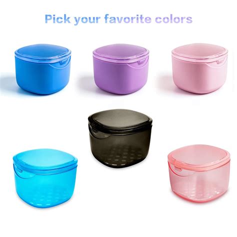 Buy Denture Bath Case, Retainer Cleaning Box, No-Leak Denture Case ...