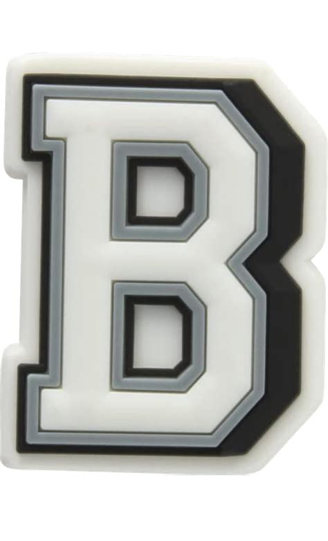 BABOLE 1 PCS LETTER B CROC SHOE DECORATION CHARM WHITE : Amazon.in ...