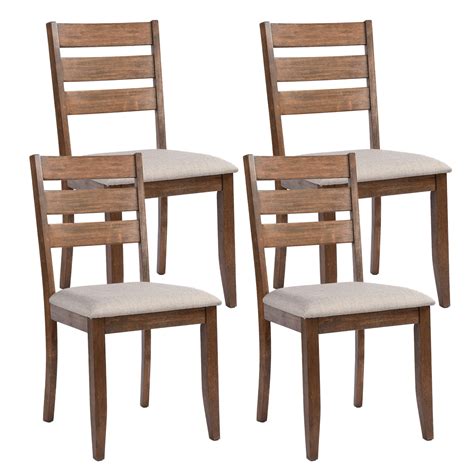 Duhome Dining Chairs Set of 4, Wooden Dining Room Chairs Kitchen Chairs ...
