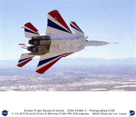 F-15ACTIVE EC96-43485-5: F-15B ACTIVE with Pratt & Whitney F100-PW-229 ...