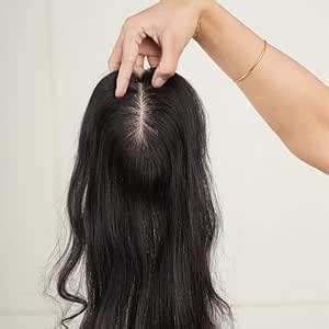 THE SHELL HAIR 3×5 Silk Hair Topper - Human Hair Extensions (Jet Black ...