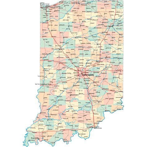 Printable Indiana Road Map Online 4,500+ Indiana Map Stock Photos,