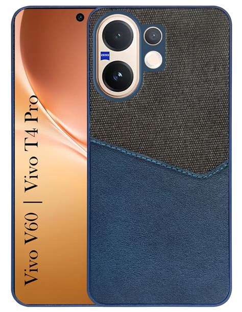 For Vivo V60 | Vivo T4 Pro Back Cover Case (Dual PU Leather Stitch | P ...