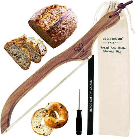 Amazon.com: 5StarMoon Bread Knife for Homemade Bread - 16" Wooden Bread ...