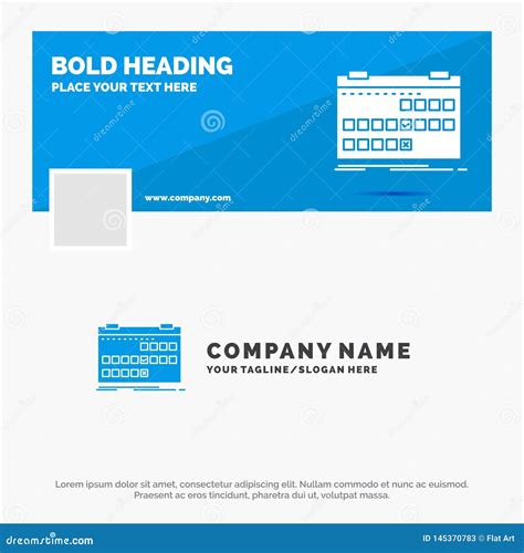 Blue Business Logo Template for Calendar, Date, Event, Release ...