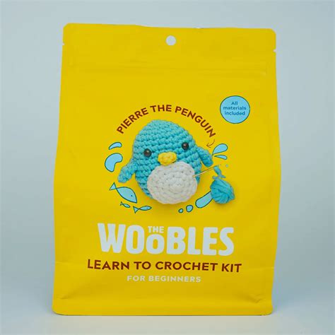 The Woobles -Pierre the Penguin Beginner Crochet Kit – A Blissfully ...