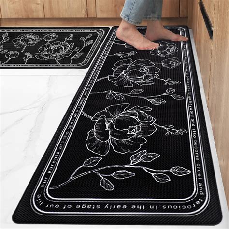 ROTTOGOON Kitchen Floor Mat Set of 2, Cushioned Anti Fatigue Kitchen ...