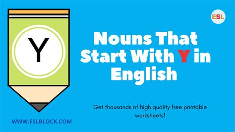 Nouns That Start With Y - English as a Second Language