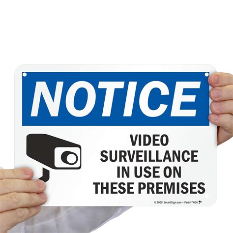 Buy SmartSign Notice - Video Surveillance in Use on These Premises Sign ...