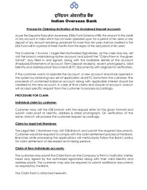 Fillable Online Unclaimed Deposit Accounts Claim - Personal Banking Fax ...