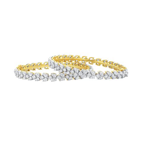 Yellow Gold Pear Diamond Bracelets by Mohar Fine Jewellery