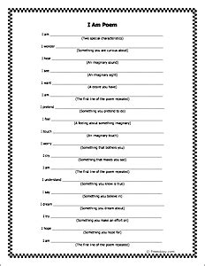 I Am Poem Template - Freeology