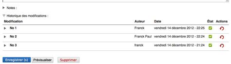 Plugin dcRevisions 0.3 pour Dotclear - Open Time