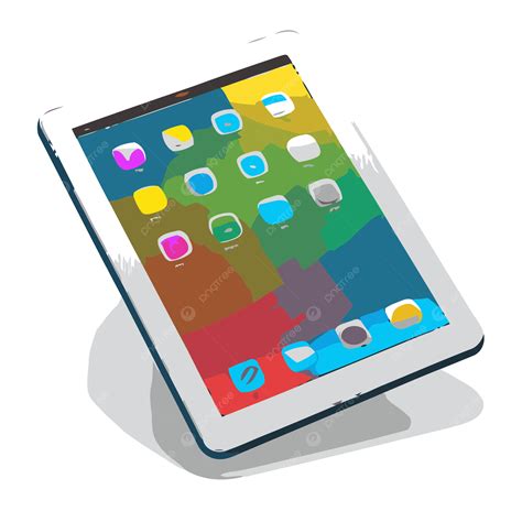 Colorful Ipad On A White Background Vector, A Simplistic Colorful Icon ...