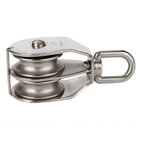 Buy VideoPUP 1PCS M50 Double Pulley Block,304 Stainless Steel Heavy ...