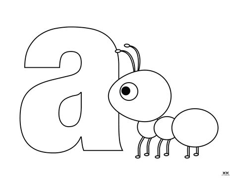 Alphabet Coloring Pages Letter A
