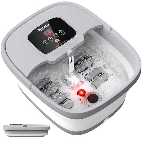 HOSPAN Collapsible Foot Spa with Heat, Bubble, Red Light, and ...