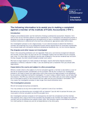 Fillable Online What Not to Do with Employee ComplaintsHow to Write a ...