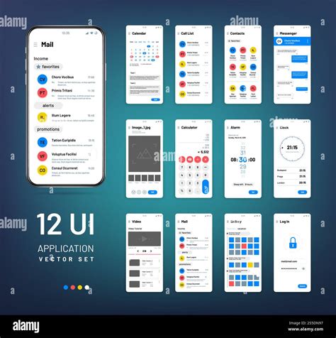 Screen wireframes. Mobile interface app wireframe kit. Ui vector ...