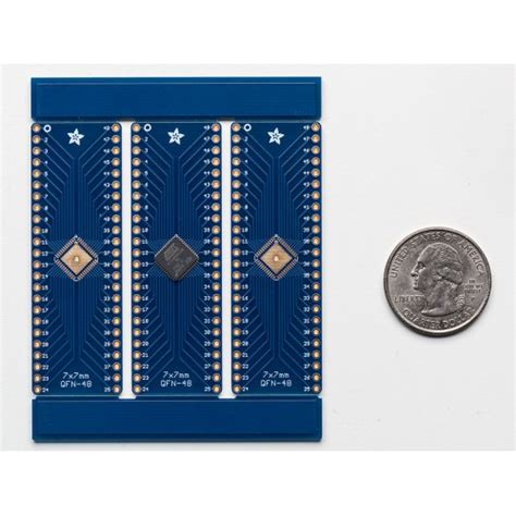 SMT Breakout PCB for 48-QFN or 48-TQFP - 3 Pack at MG Super Labs India