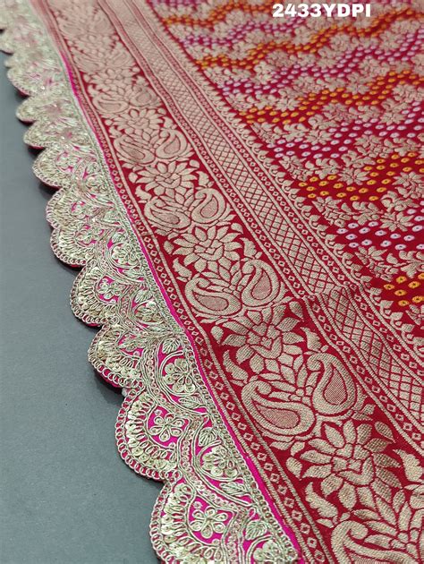 KcPc Special khaddi Georgette Bandhani Style Sequence embroidery Work ...