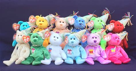 TY Beanie Babies, Birthday Beanies Collection - Set of 12 - Etsy