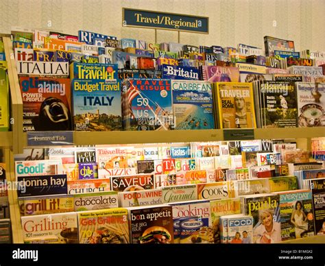 Barnes and Noble magazine and periodical rack Stock Photo - Alamy