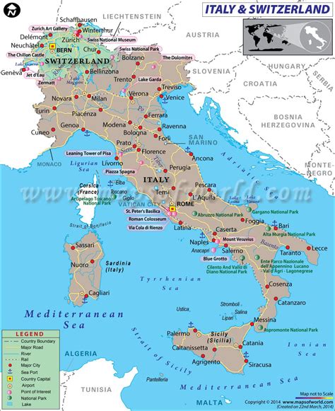Map of Italy and Switzerland | Map of italy cities, Italy map, Map of ...