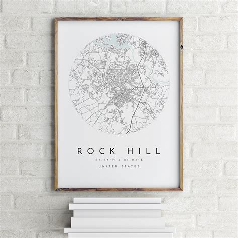 Rock Hill Map, Rock Hill, South Carolina, City Map, Home Town Map, Rock ...