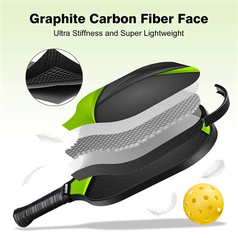 Buy GRM by Gonex Pickleball Paddles Set of 4, USAPA Graphite Pickleball ...