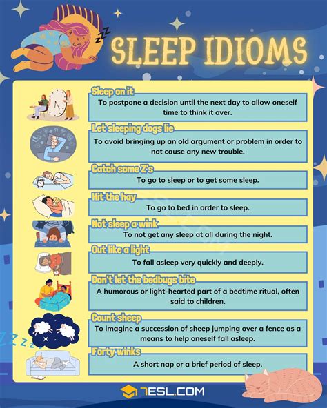 36 Sleep Idioms with Meanings and Examples • 7ESL