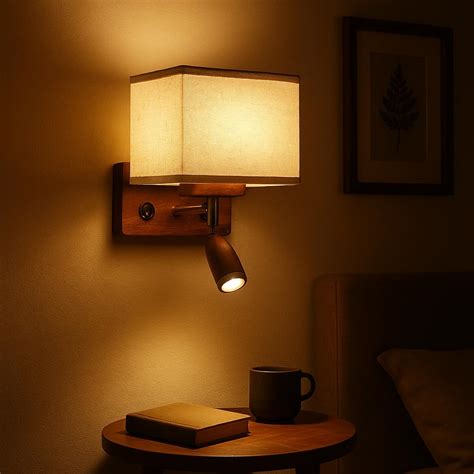 Green House Fully Handmade Sheesham Wood Wall Light Lamp | Khadi Fabric ...
