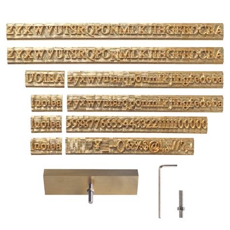 ZONEPACK Copper Brass Stamping Flexible Letters Numbers Alphabets ...