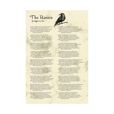 The Raven Poem | Edgar A. Poe | Unabridged | Literary Gift | Fine Arts ...
