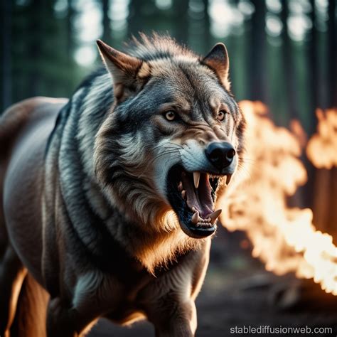 mythical hybrid creature tiger elephant sharp teeth with muscles ...