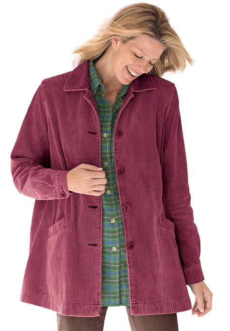 Jacket in plush pleated corduroy | Plus Size Jackets & Blazers | Woman ...