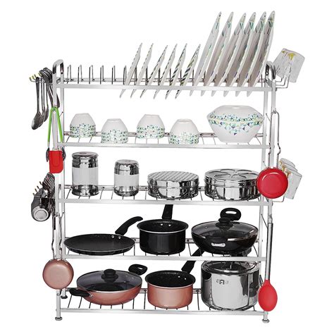 SteelManic Wall Mount Kitchen Utensils Dish Rack | Stainless Steel ...